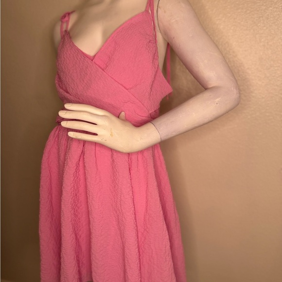 Lulus Cute and Sweet Pink Spaghetti Shoulder Straps Mini Skater Dress.  #88 - Picture 9 of 11